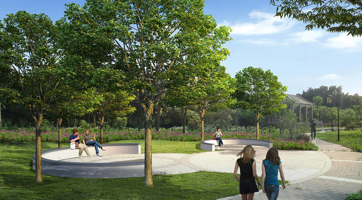 細(xì)涌尾涼棚周邊道路、小橋、綠化及新廳升級(jí)改造2