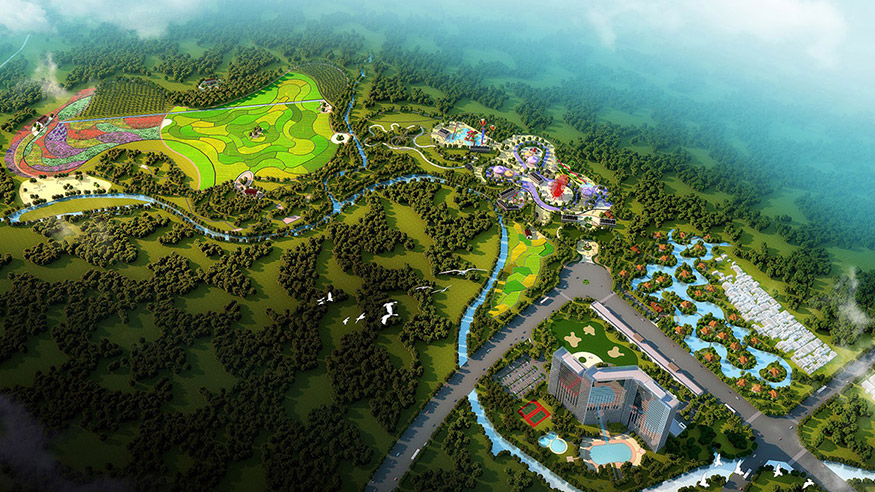 碧森旅游度假中心規(guī)劃設(shè)計(jì)總體鳥瞰圖